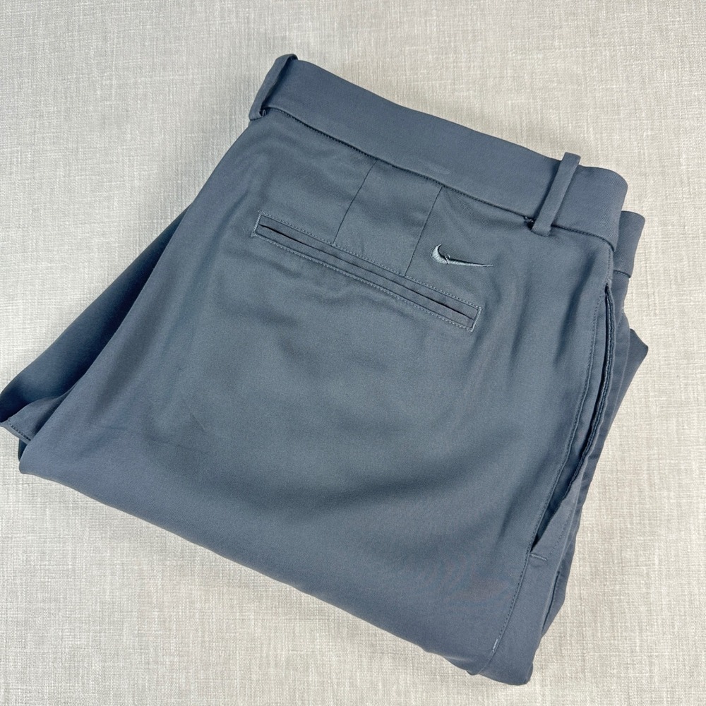 Nike Dri Fit Golf Pants Mens 38x32 Gray Standard Fit Stretch Performance AJ5489